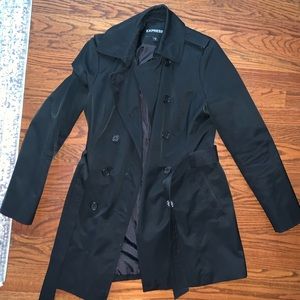 Express black trench coat